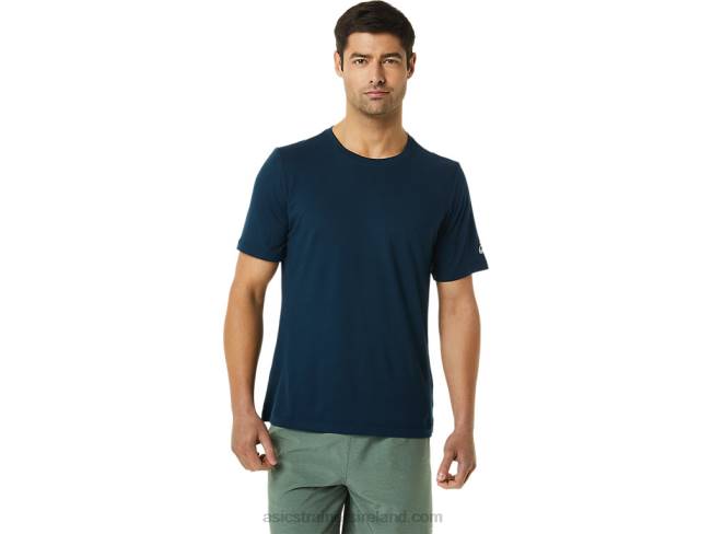 Mens Short Sleeve Hthr Tech Top Lake Drive Heather Asics XXPD1449