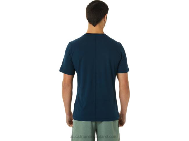 Men\s Short Sleeve Hthr Tech Top Lake Drive Heather Asics XXPD1449