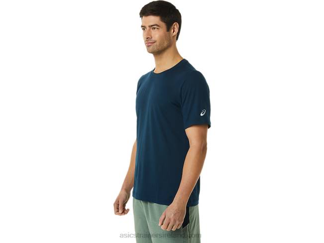 Men\s Short Sleeve Hthr Tech Top Lake Drive Heather Asics XXPD1449