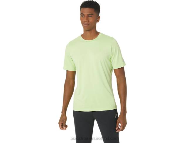 Mens Short Sleeve Hthr Tech Top Lime Green Heather Asics XXPD16