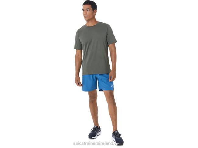 Men\s Short Sleeve Hthr Tech Top Mantle Green Heather Asics XXPD1049