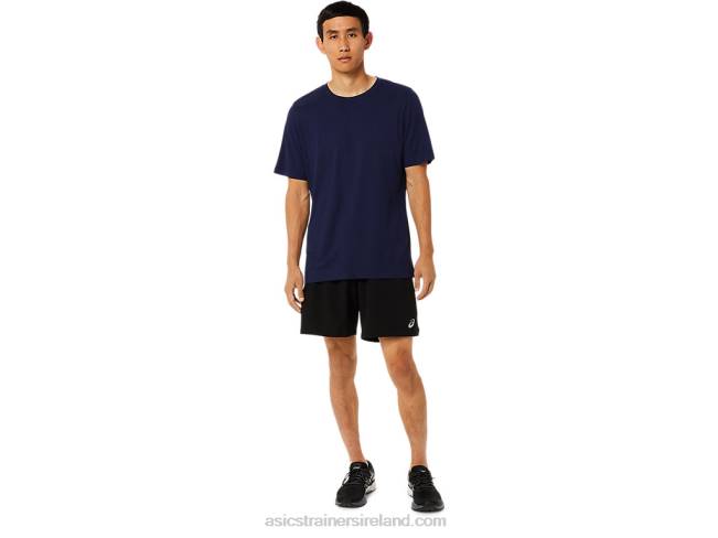 Men\s Short Sleeve Hthr Tech Top Peacoat Heather Asics XXPD1811