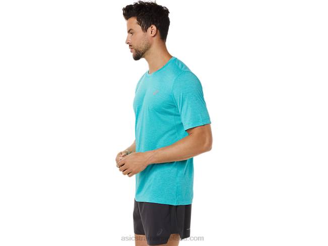 Men\s Short Sleeve Performance Top Techno Cyan Asics XXPD892