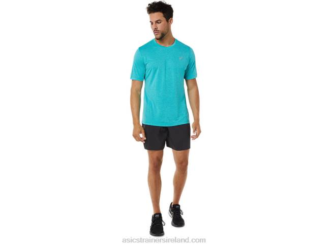 Men\s Short Sleeve Performance Top Techno Cyan Asics XXPD892