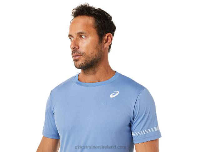 Men\s Short Sleeve Tee Blue Harmony Asics XXPD1513