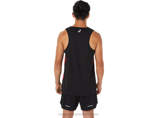 Men\s Singlet Electric Red Asics XXPD1648