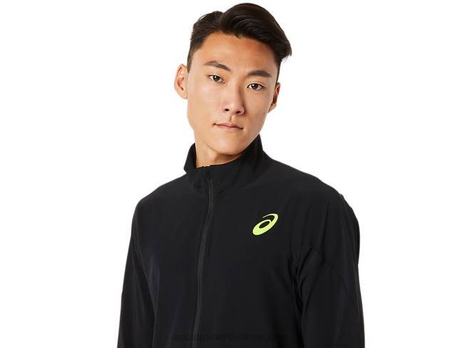 Men\s Stretch Woven Jacket Performance Black Asics XXPD1450