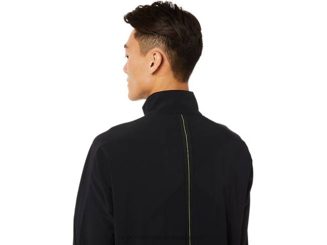 Men\s Stretch Woven Jacket Performance Black Asics XXPD1450