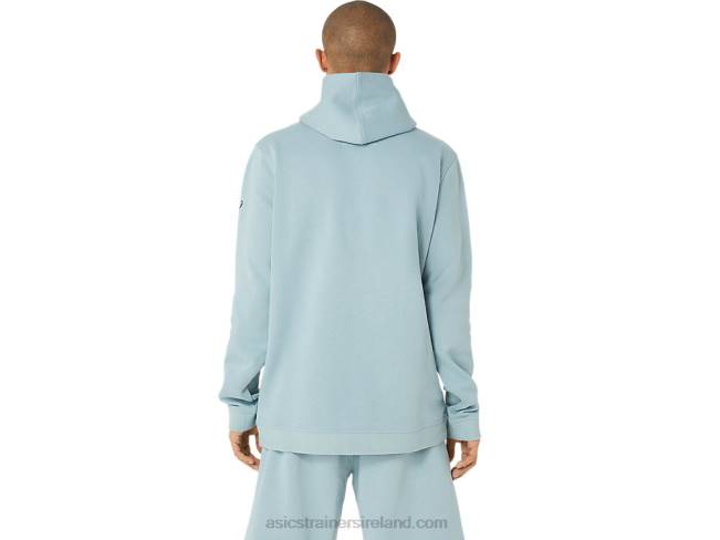 Men\s Sunday Fleece Hoodie Light Steel Asics XXPD24