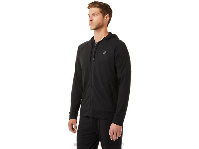 Men\s Tech Full Zip Hoodie Performance Black Asics XXPD2029