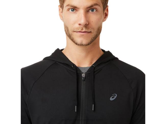 Men\s Tech Full Zip Hoodie Performance Black Asics XXPD2029