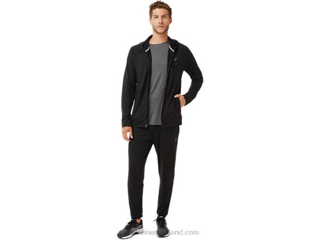 Men\s Tech Full Zip Hoodie Performance Black Asics XXPD2029