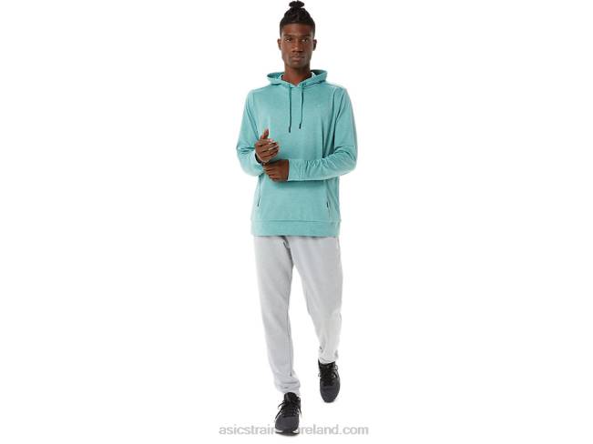 Men\s Tech Pullover Hoodie Sage Heather Asics XXPD1569