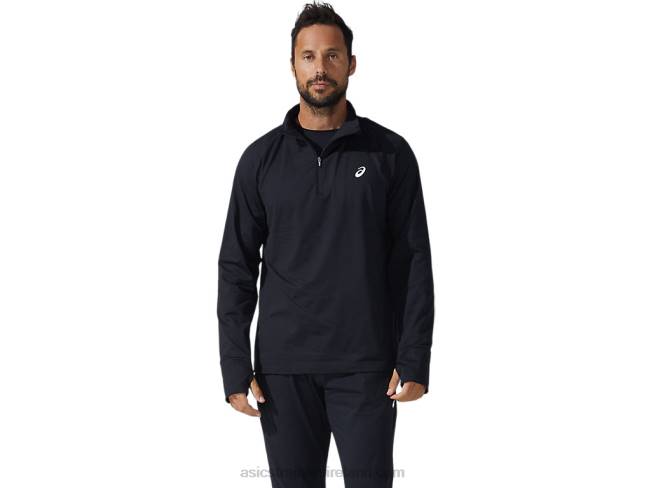 Mens Thermopolis Quarter Zip Performance Black Asics XXPD1626