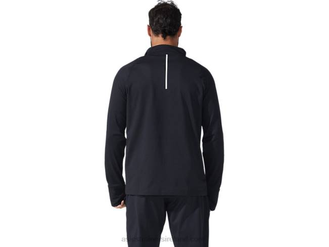 Men\s Thermopolis Quarter Zip Performance Black Asics XXPD1626