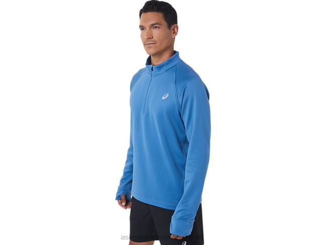 Men\s Thermopolis Winter 1/2 Zip Azure Asics XXPD836