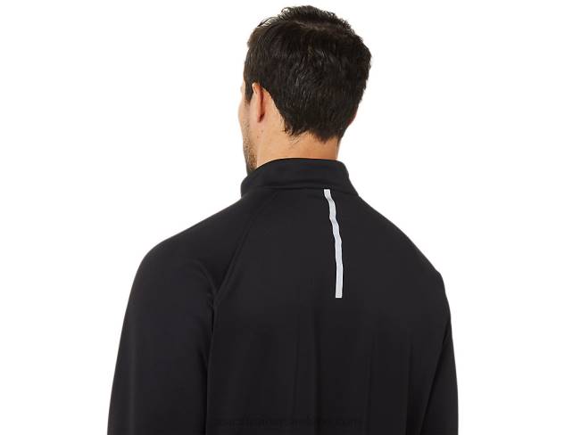 Men\s Thermopolis Winter 1/2 Zip Performance Black Asics XXPD1708