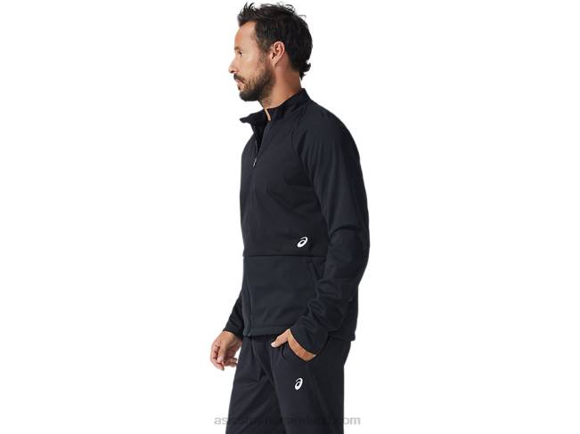 Men\s Thermostorm Full Zip Jacket Performance Black Asics XXPD1644