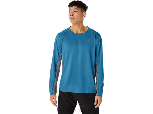 Mens Train Sana Long Sleeve Island Blue/Sheet Rock Asics XXPD222