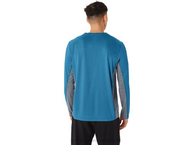 Men\s Train Sana Long Sleeve Island Blue/Sheet Rock Asics XXPD222