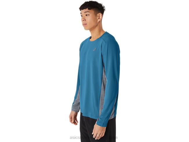 Men\s Train Sana Long Sleeve Island Blue/Sheet Rock Asics XXPD222