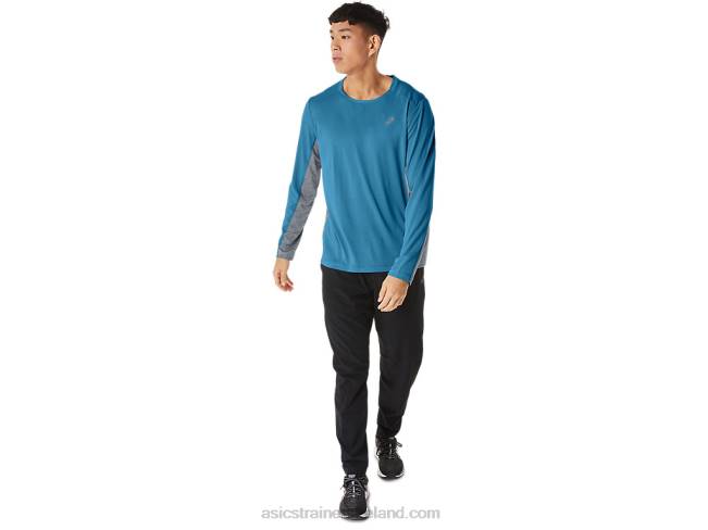 Men\s Train Sana Long Sleeve Island Blue/Sheet Rock Asics XXPD222