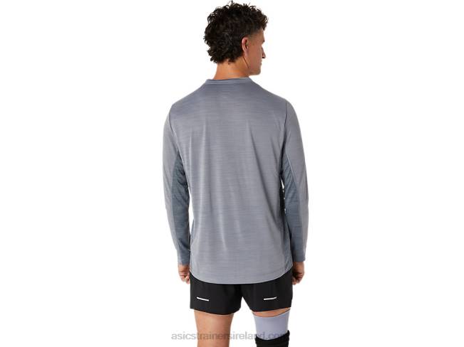 Men\s Train Sana Long Sleeve Sheet Rock/Metropolis Asics XXPD596