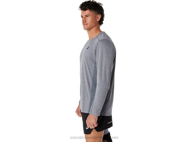 Men\s Train Sana Long Sleeve Sheet Rock/Metropolis Asics XXPD596