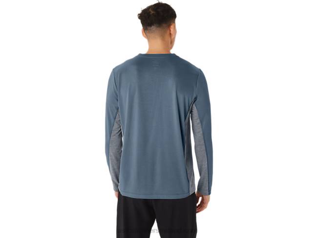 Men\s Train Sana Long Sleeve Steel Blue/Peacoat Asics XXPD200