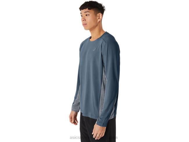 Men\s Train Sana Long Sleeve Steel Blue/Peacoat Asics XXPD200