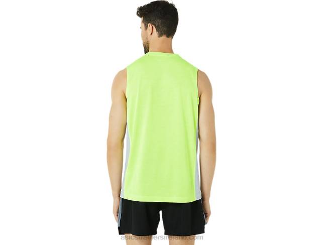 Men\s Train Sana Muscle Tank Hazard Green/Piedmont Grey Asics XXPD1372