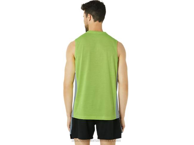 Men\s Train Sana Muscle Tank Lime Zest/Sheet Rock Asics XXPD43