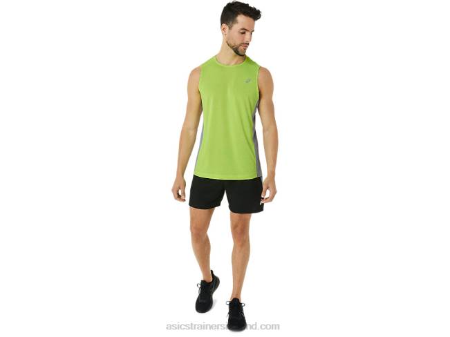 Men\s Train Sana Muscle Tank Lime Zest/Sheet Rock Asics XXPD43