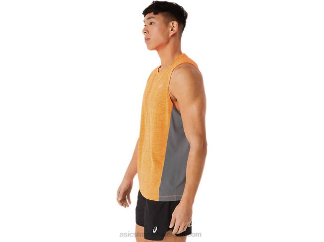 Men\s Train Sana Muscle Tank Orange Pop/Sheet Rock Asics XXPD18