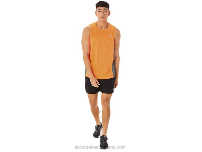 Men\s Train Sana Muscle Tank Orange Pop/Sheet Rock Asics XXPD18