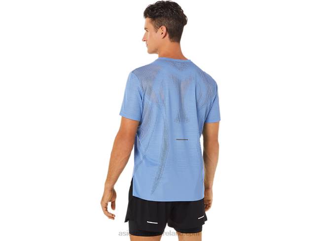 Men\s Ventilate Actibreeze Short Sleeve Top Blue Harmony Asics XXPD1325