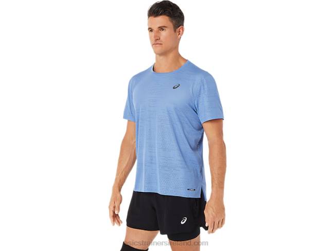 Men\s Ventilate Actibreeze Short Sleeve Top Blue Harmony Asics XXPD1325