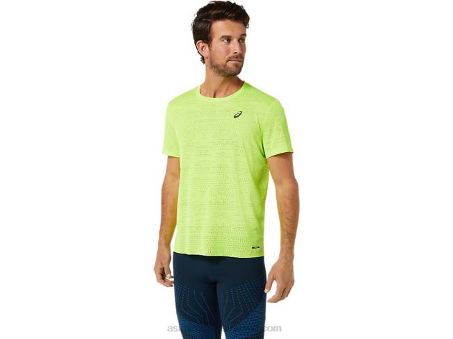 Mens Ventilate Actibreeze Short Sleeve Top Hazard Green Asics XXPD1392