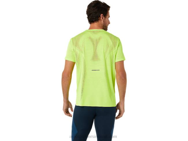 Men\s Ventilate Actibreeze Short Sleeve Top Hazard Green Asics XXPD1392