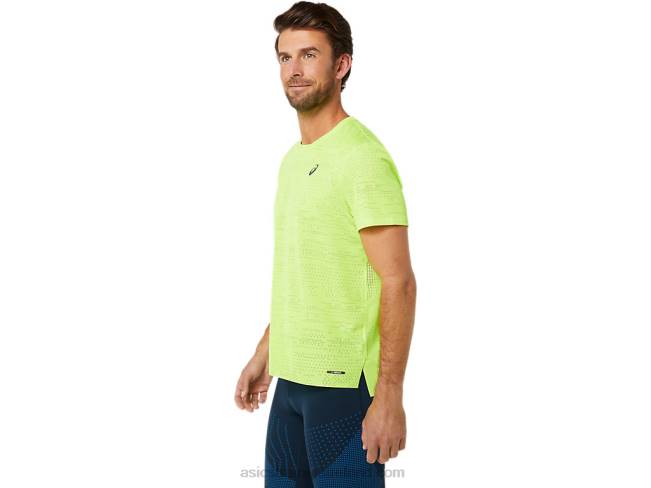 Men\s Ventilate Actibreeze Short Sleeve Top Hazard Green Asics XXPD1392