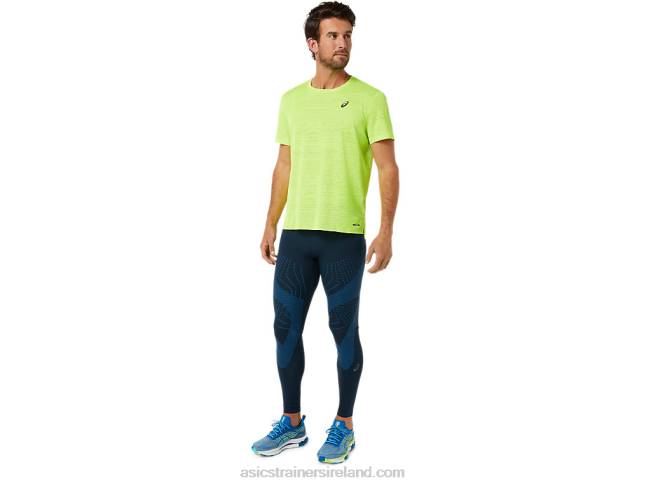 Men\s Ventilate Actibreeze Short Sleeve Top Hazard Green Asics XXPD1392