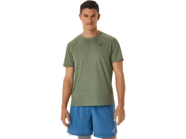 Mens Ventilate Actibreeze Short Sleeve Top Lichen Green Asics XXPD1042