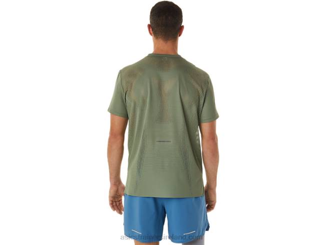 Men\s Ventilate Actibreeze Short Sleeve Top Lichen Green Asics XXPD1042