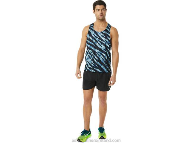 Men\s Ventilate Actibreeze Singlet Azure/Performance Black Asics XXPD1092