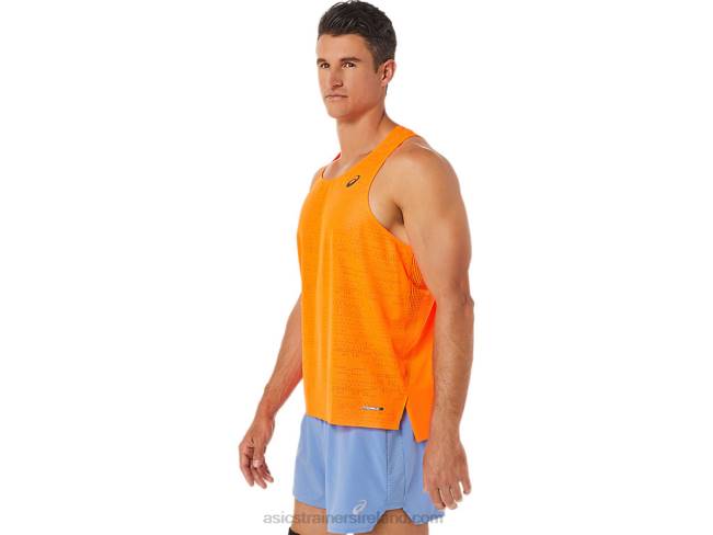 Men\s Ventilate Actibreeze Singlet Shocking Orange Asics XXPD1326