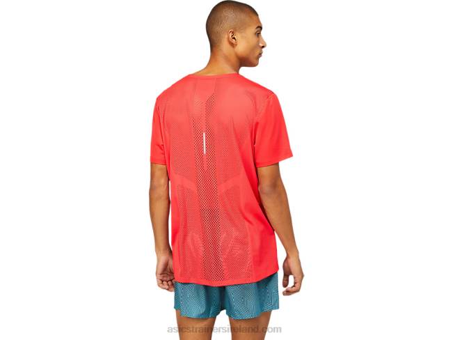 Men\s Ventilate Short Sleeve Top Electric Red Asics XXPD1799