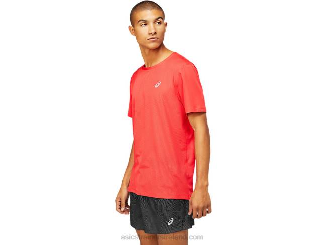 Men\s Ventilate Short Sleeve Top Electric Red Asics XXPD1799