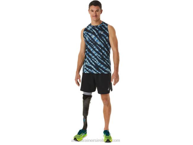 Men\s Wild Camo Singlet Azure/Performance Black Asics XXPD1113