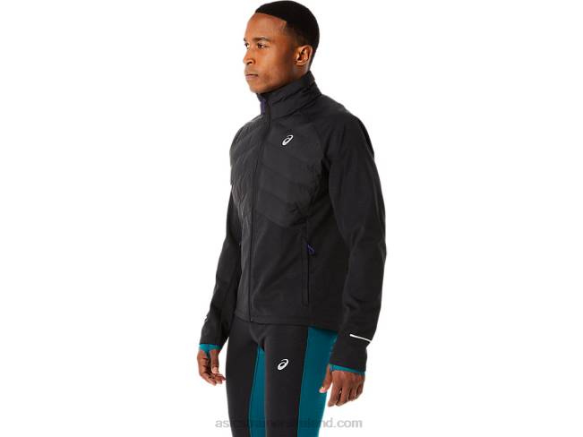 Men\s Winter Run Jacket Performance Black Heather Asics XXPD841