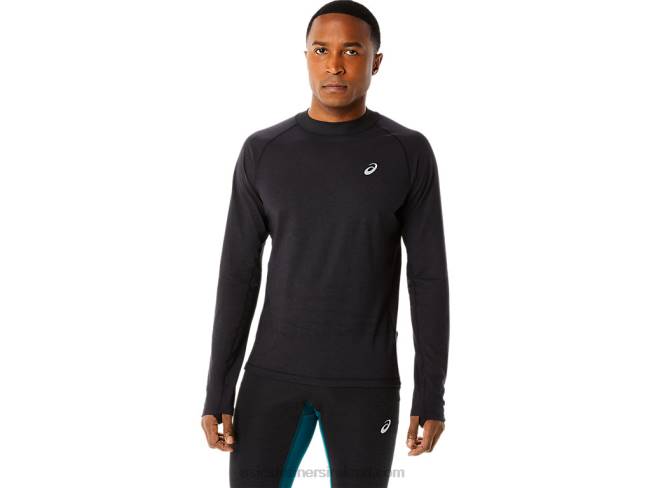 Mens Winter Run Long Sleeve Top Performance Black Asics XXPD825